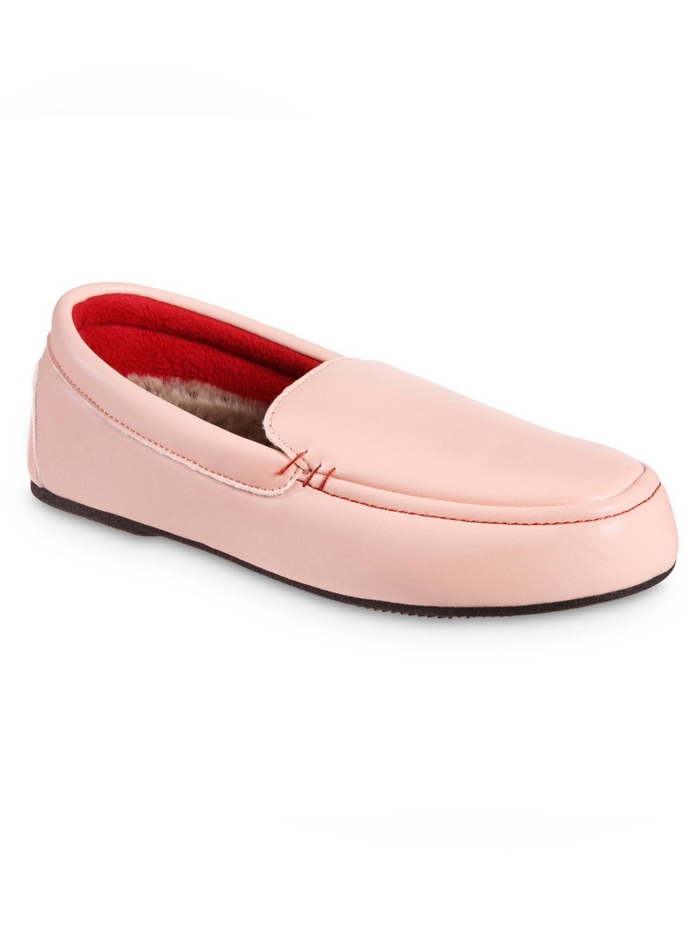 Isotoner Women's Vivienne Faux Fur Moccasin Slipper